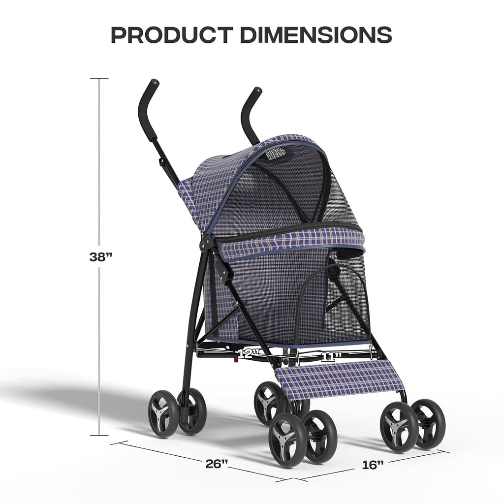 dog stroller for small dogs 10 lbs -22lbs shown in use