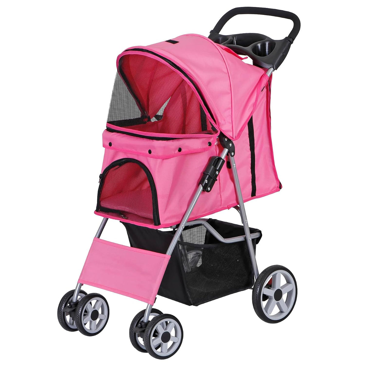 pet stroller 4 wheels dog cat stroller for, main product view