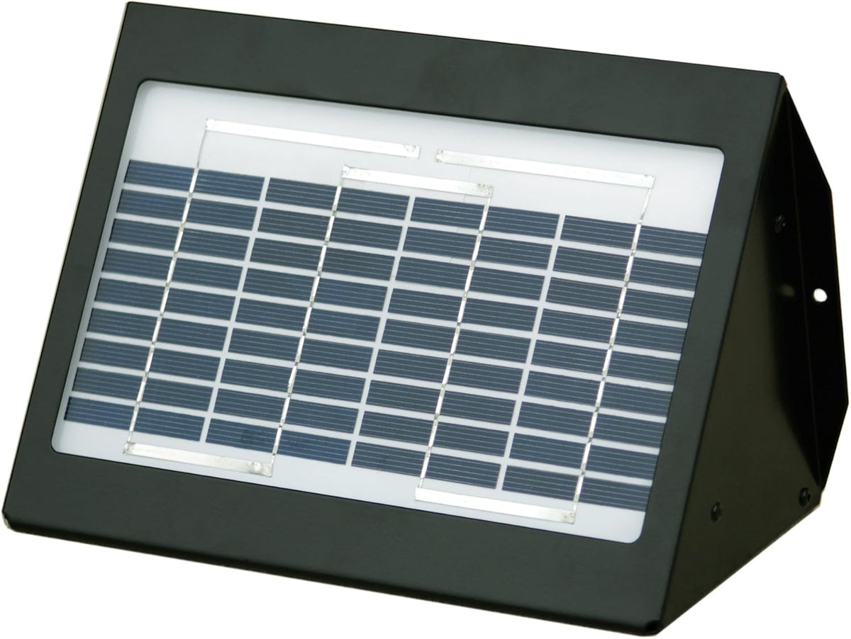 texas hunter 2-watt solar charger for directional feeders, side view