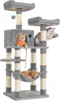feandrea cat tree, 55.8-inch large cat tower, multi-level, main product view