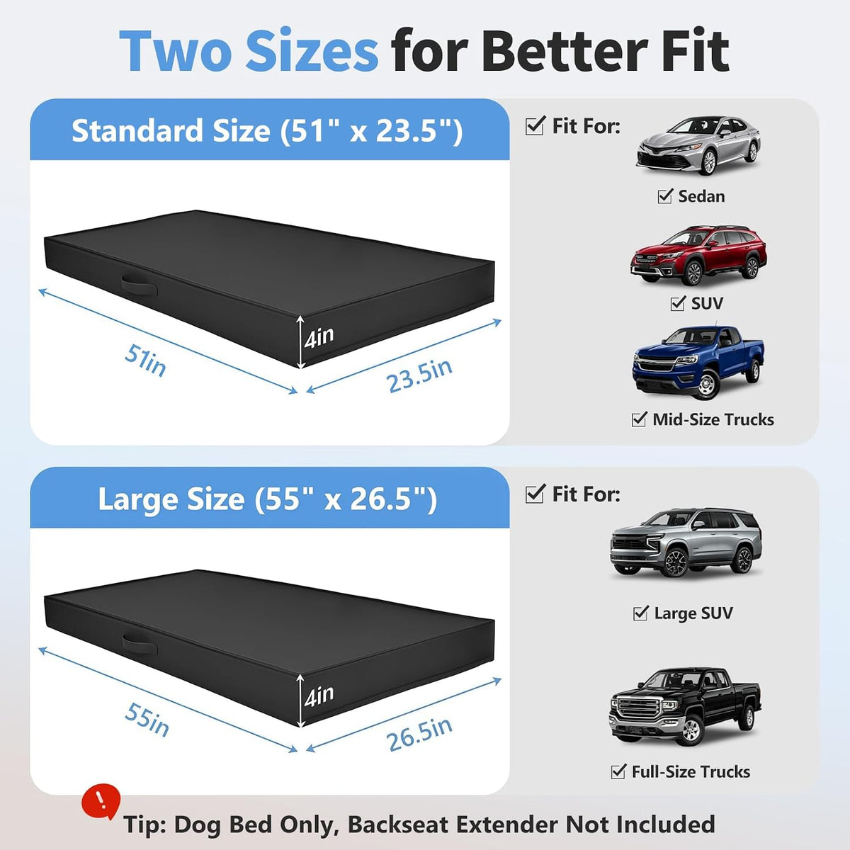 backseat dog bed, dog bed for car back, side view