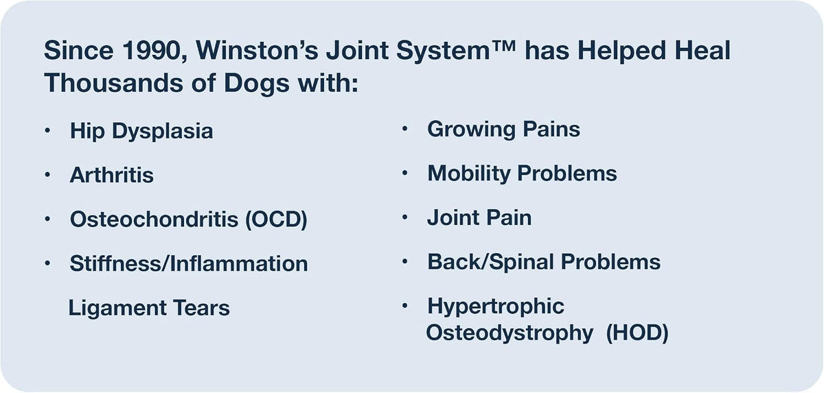 winston joint system - for large dogs over, side view