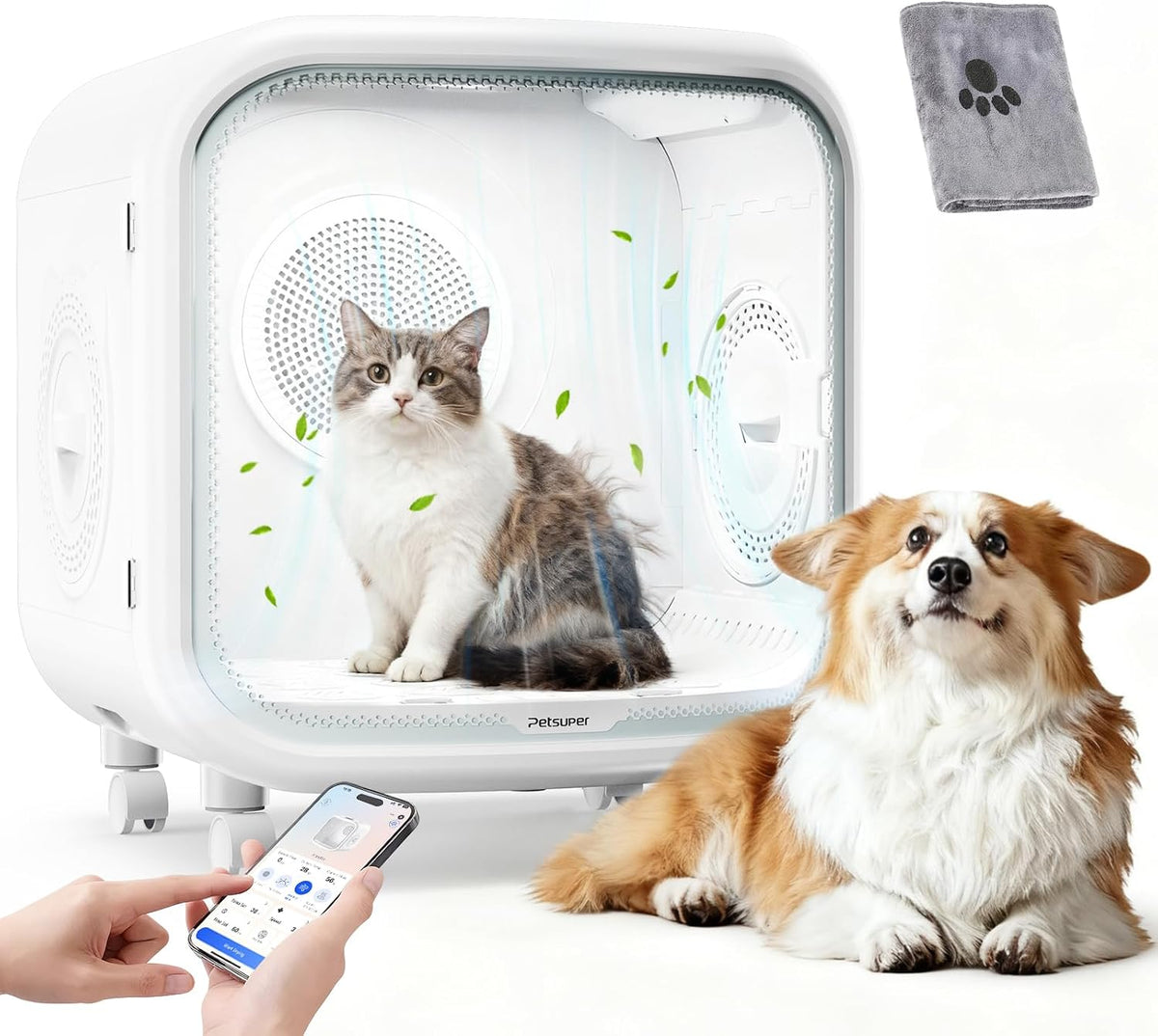 upgrade 75l large automatic cat dryer box -360°, main product view