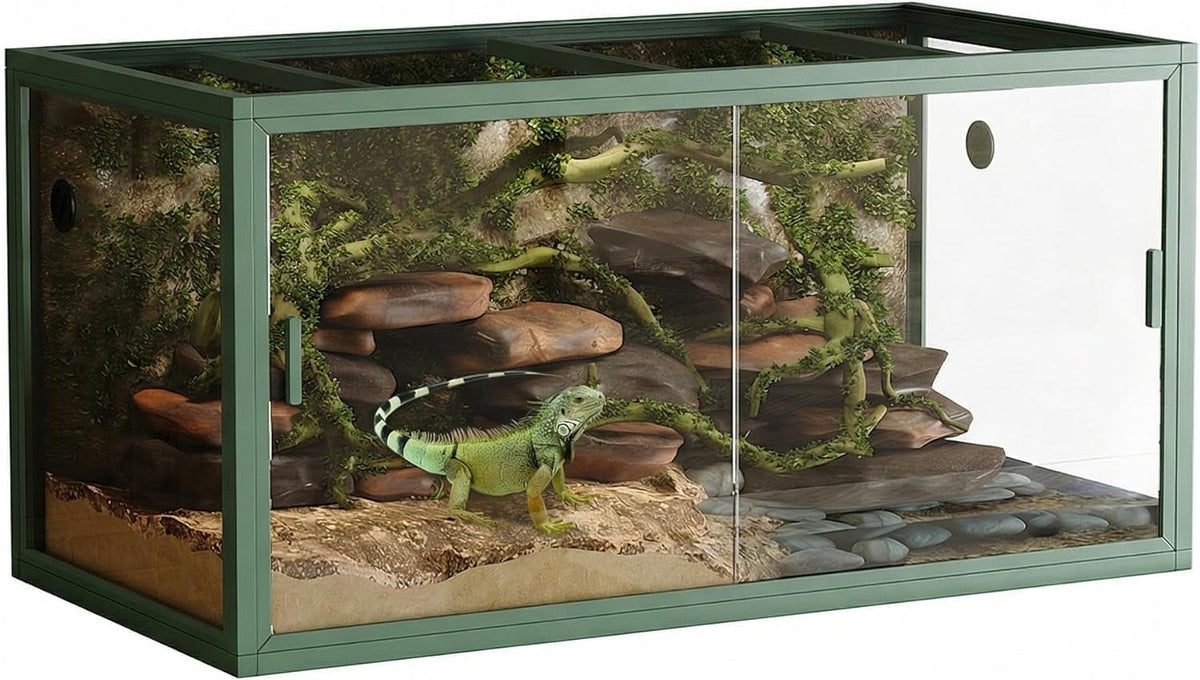 120 gallon bearded dragon tank,4x2x2 ft reptile terrariums,front, main product view