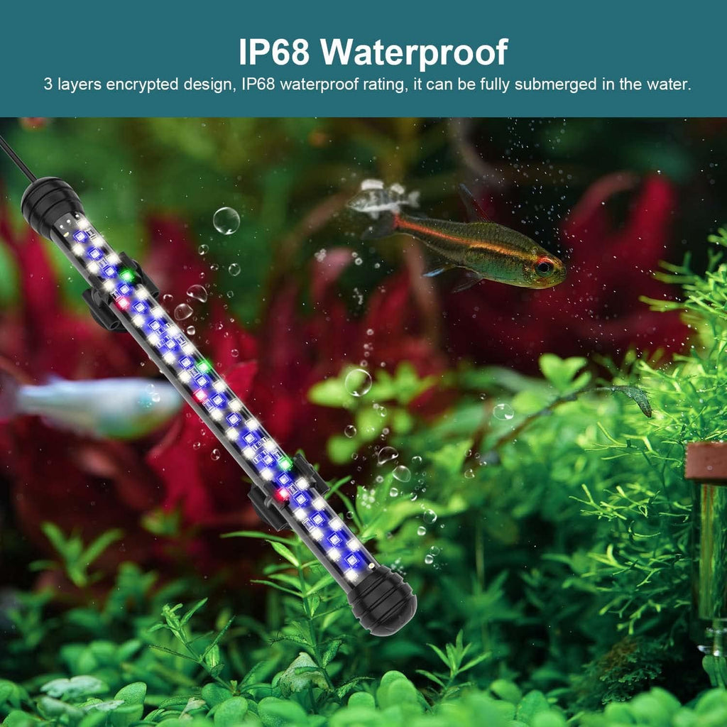 seaoura submersible led aquarium light for fish tank, side view