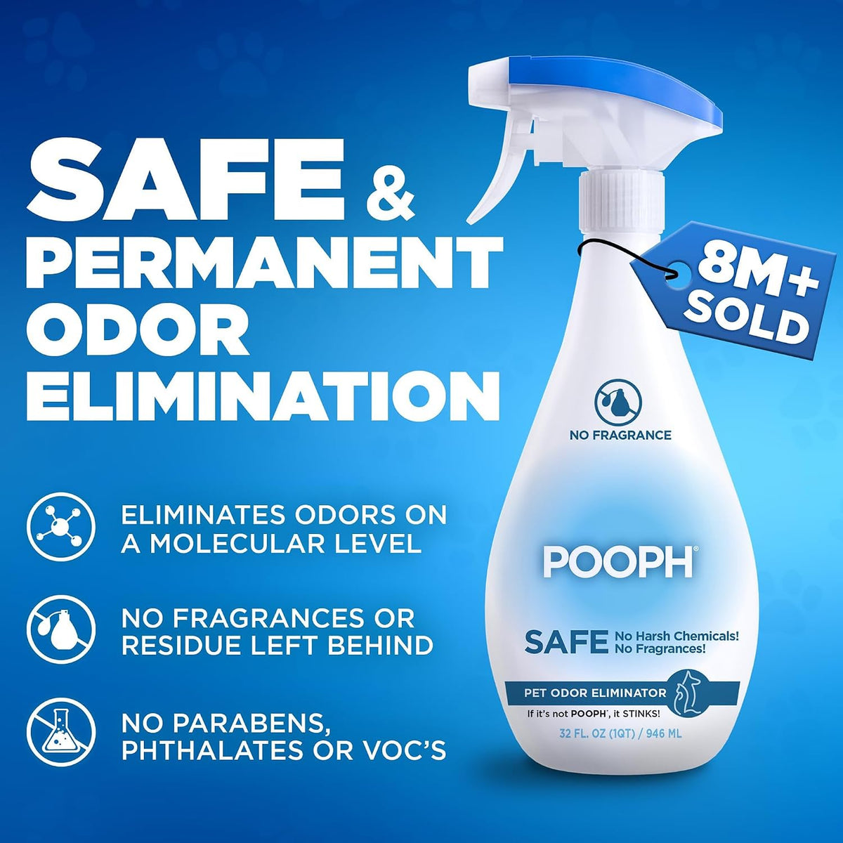 pooph pet odor eliminator spray, 32 oz shown in use