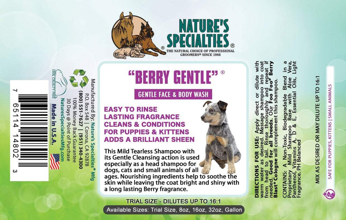 nature's specialties berry gentle ultra concentrated face and shown in use