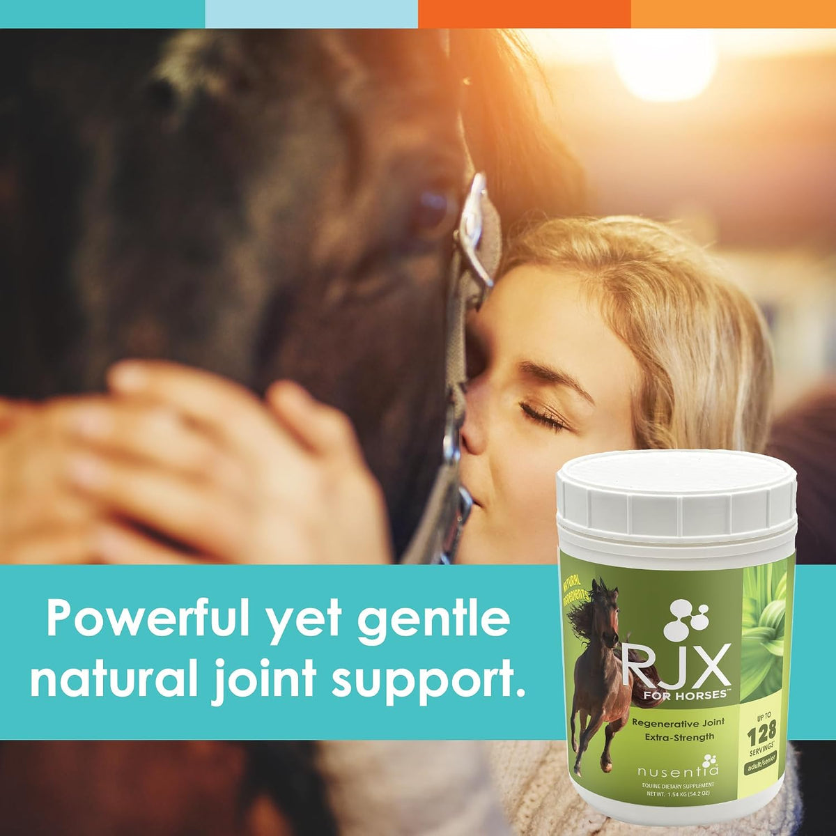 nusentia rjx for horses - triple strength glucosamine shown in use