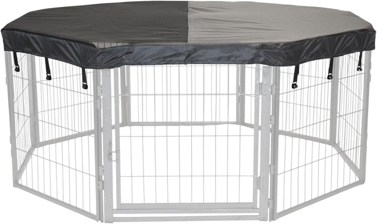 dog playpen w/octagon top shade cover - 32, close-up detail