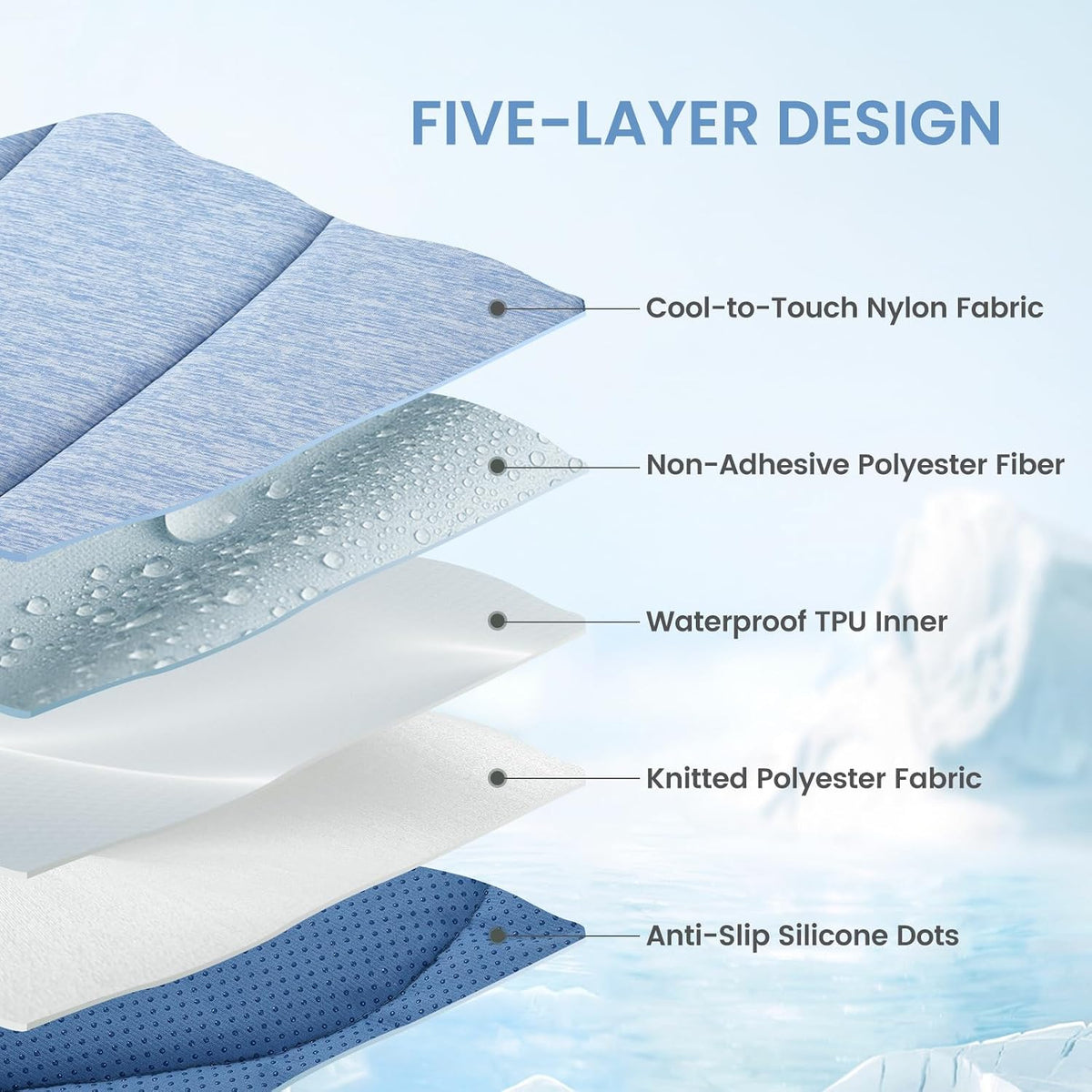 cozy bliss cute shell shape cooling mat for showing dimensions