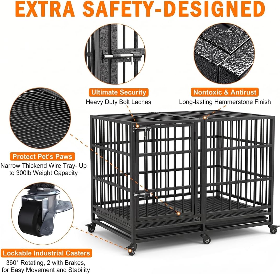 boldbone 54 inch heavy duty indestructible and escape-proof, close-up detail