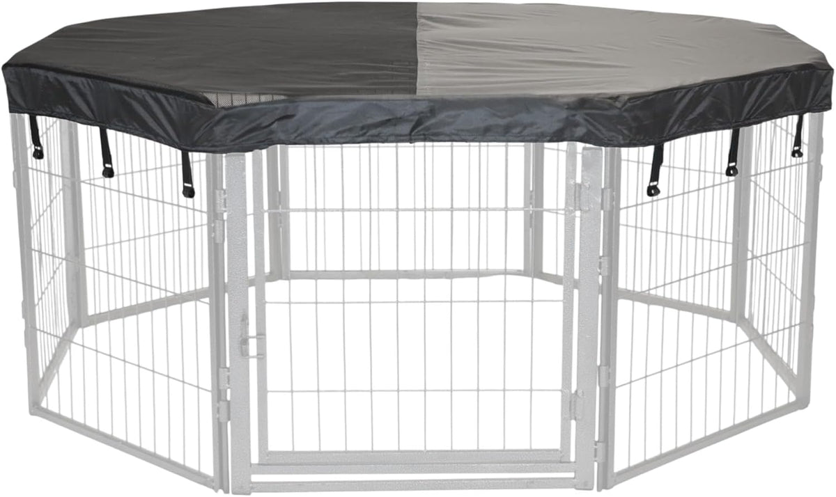dog playpen w/octagon top shade cover - 24, close-up detail