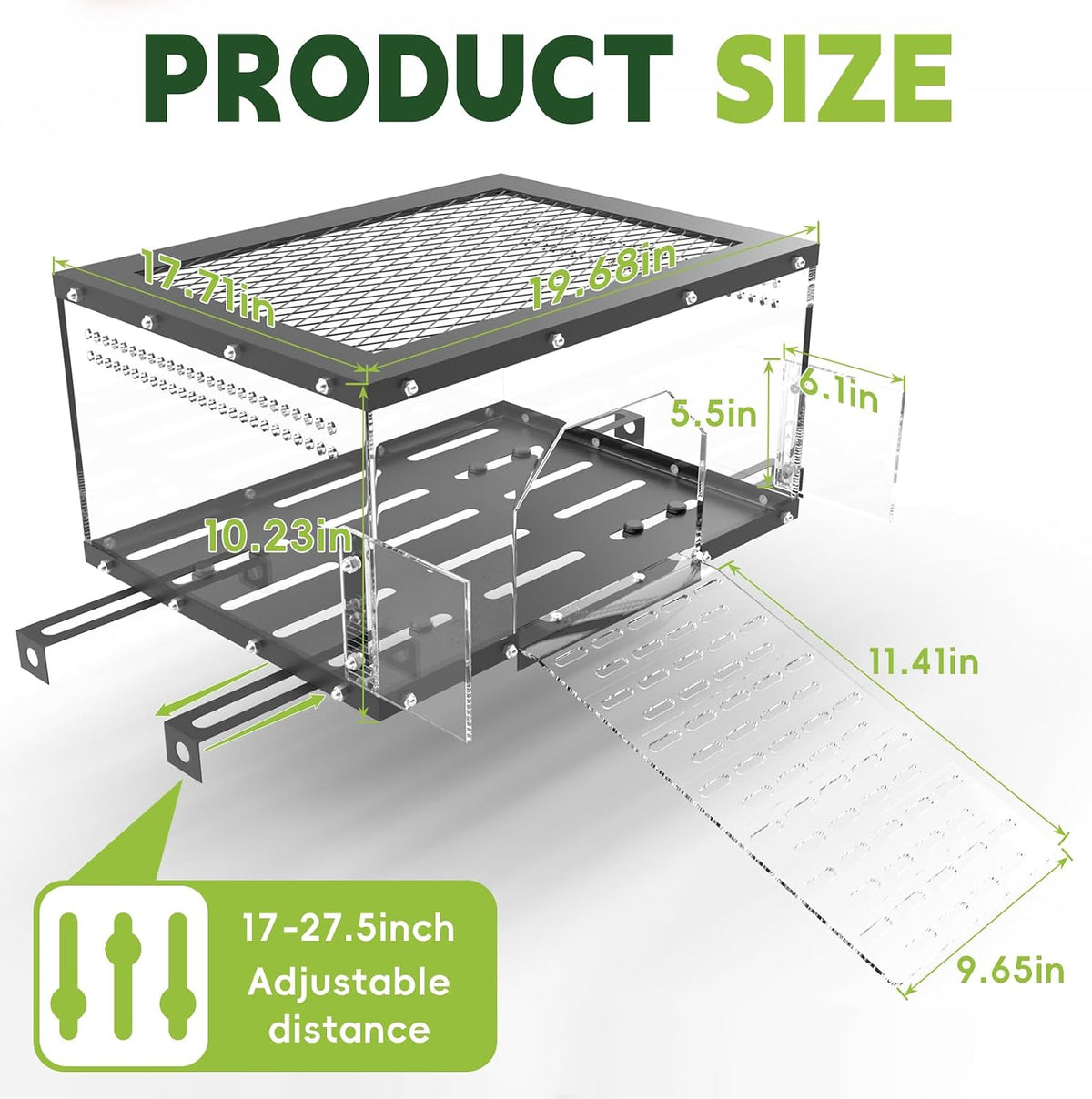 alotiki xl turtle basking platform for 17-27.5 in shown in use