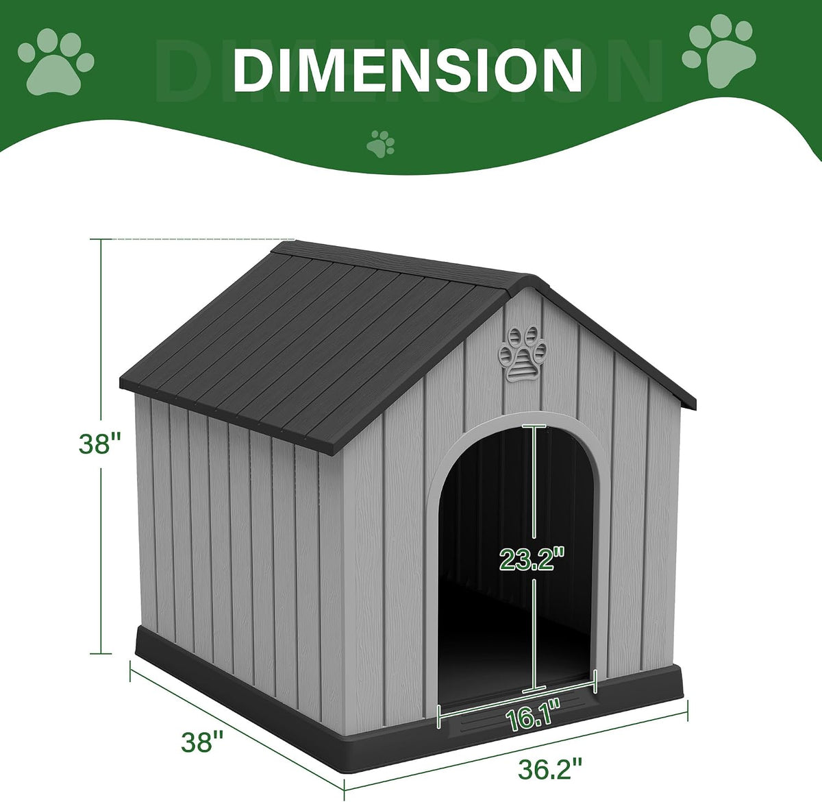 bifanuo large dog house for outdoor & indoor on a desk or shelf