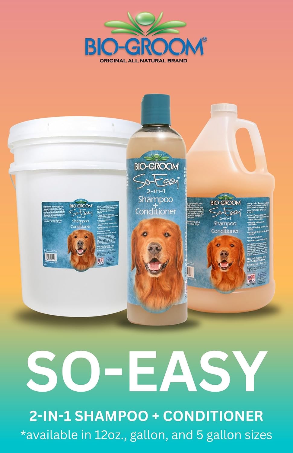 bio-groom so easy 2 in 1 shampoo, tropical shown in use