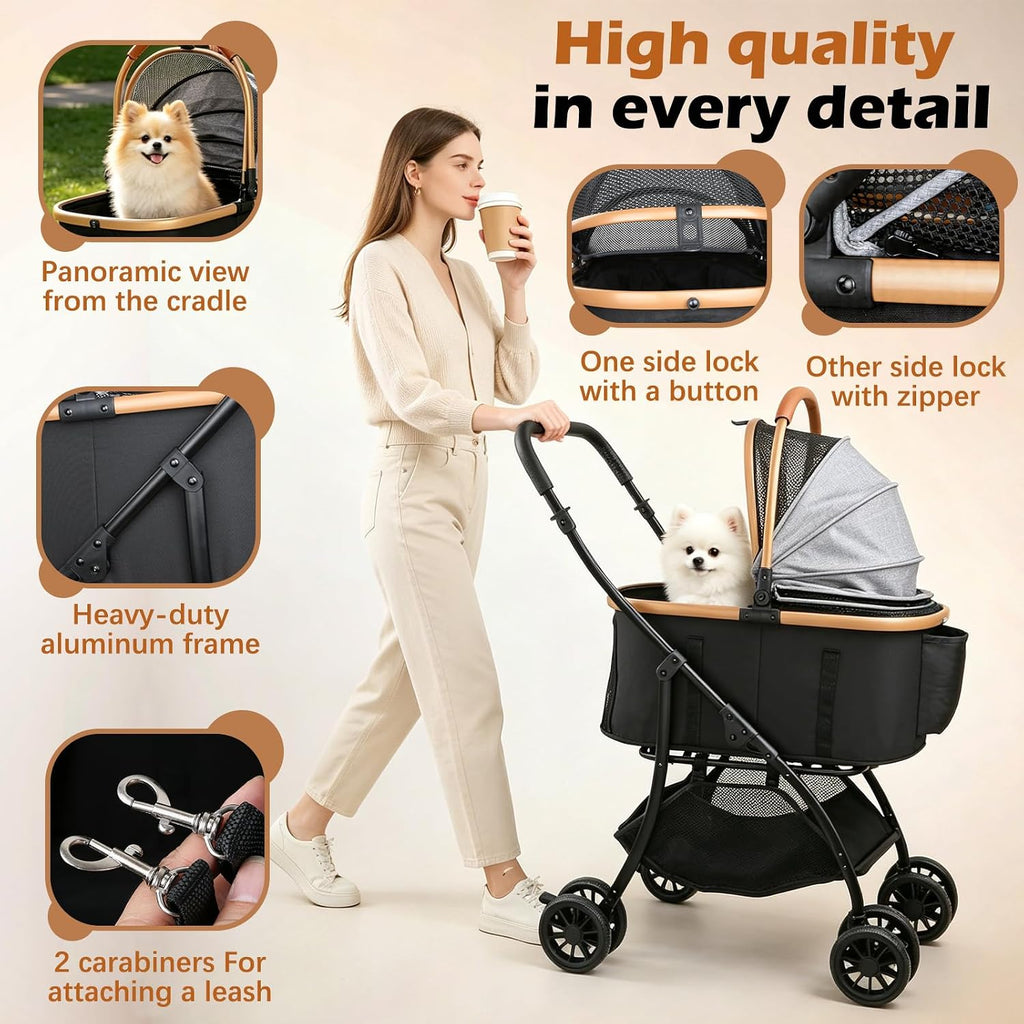 pet stroller for small dogs cats, package contents