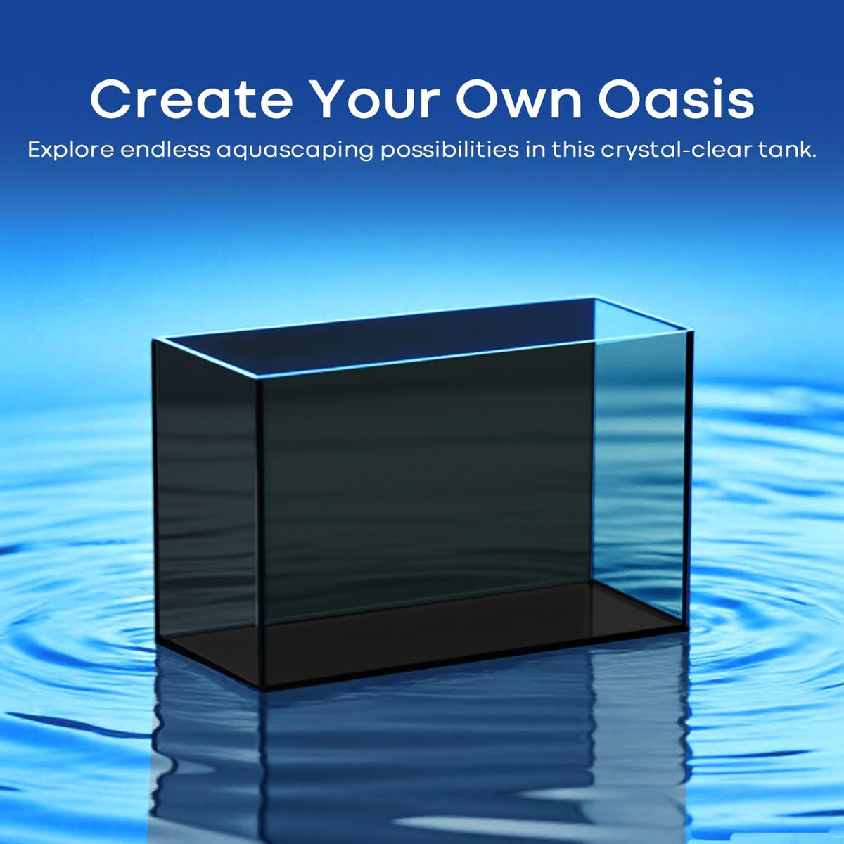 10 gallon glass fish tank, aquarium fish bowl showing dimensions