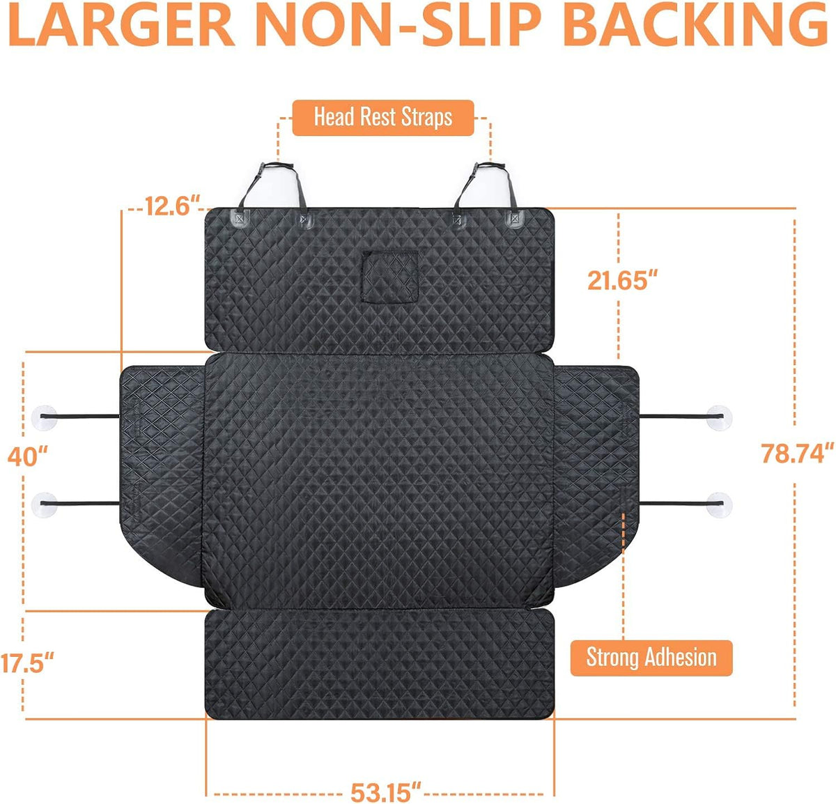 peticon suv cargo liner for dogs, trunk cover shown in use