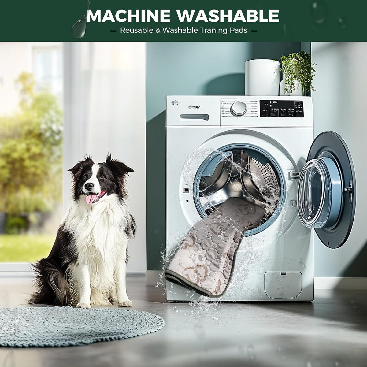 fxw homeplus indoor dog playpen with washable pee shown in use