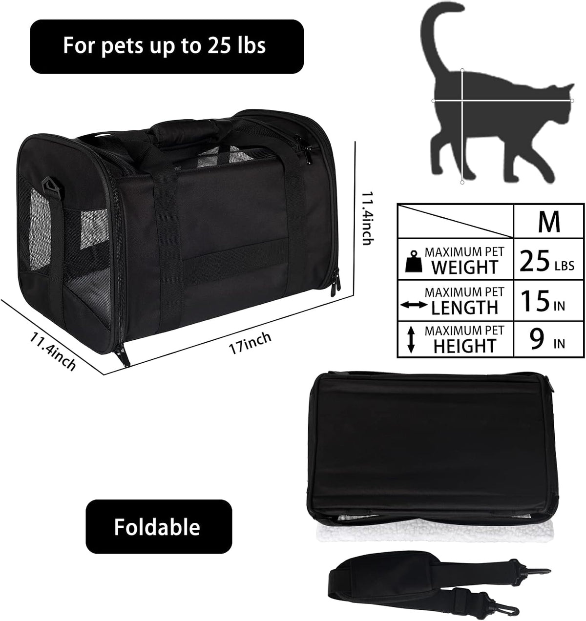 cat carrying case - pet carrier airline approved shown in use