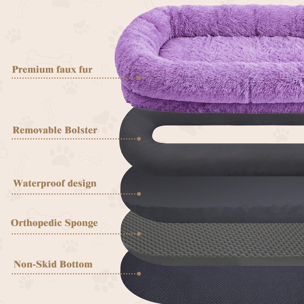 human dog bed, 71''x45''x12'' size fits you and, close-up detail