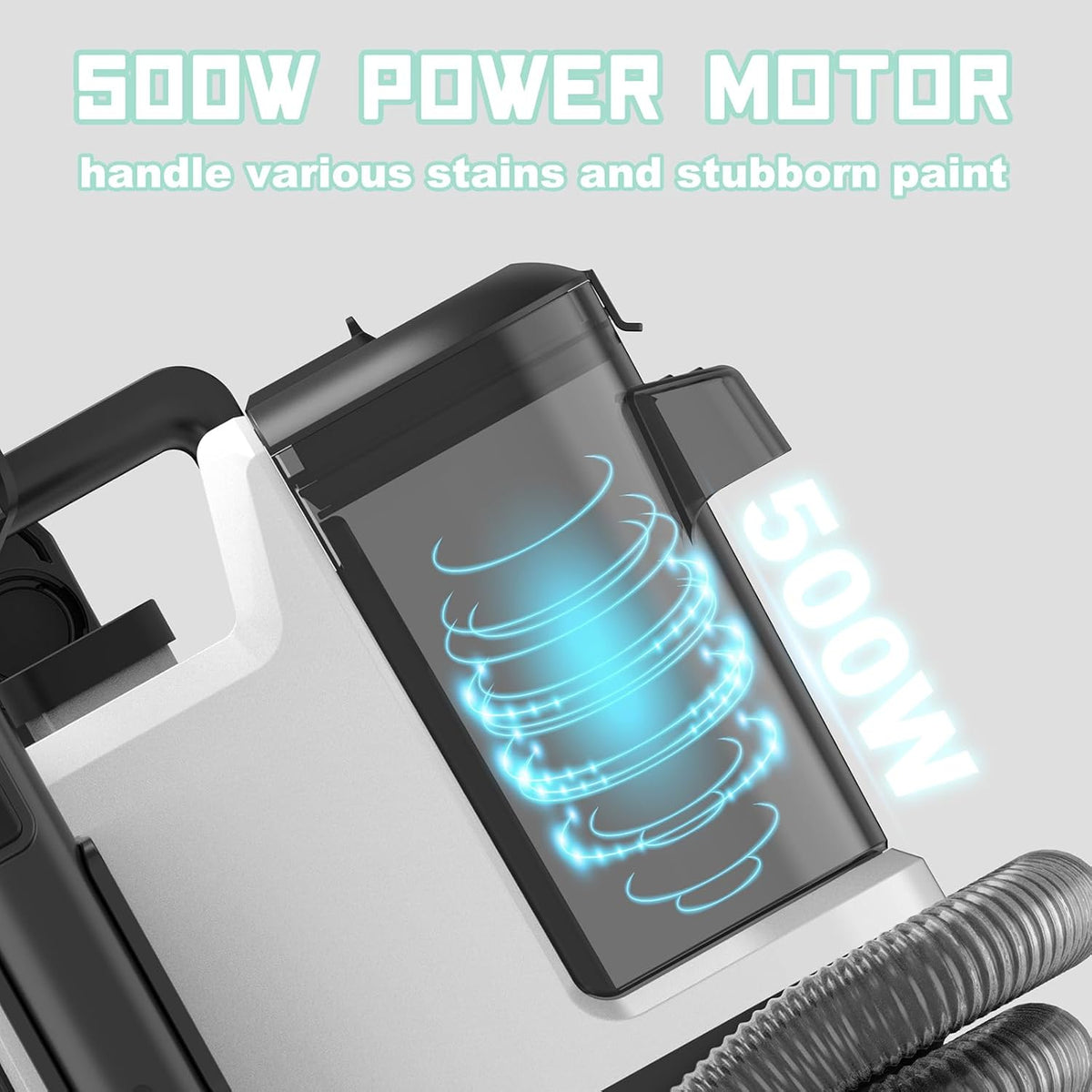 portable carpet & upholstery cleaner, deep cleaning for, side view