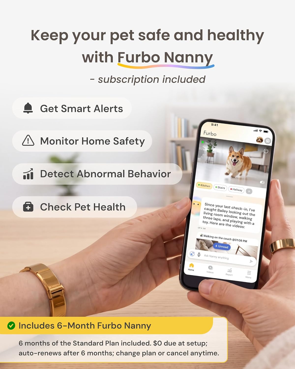 furbo 360° dog camera [6-month subscription included], close-up detail