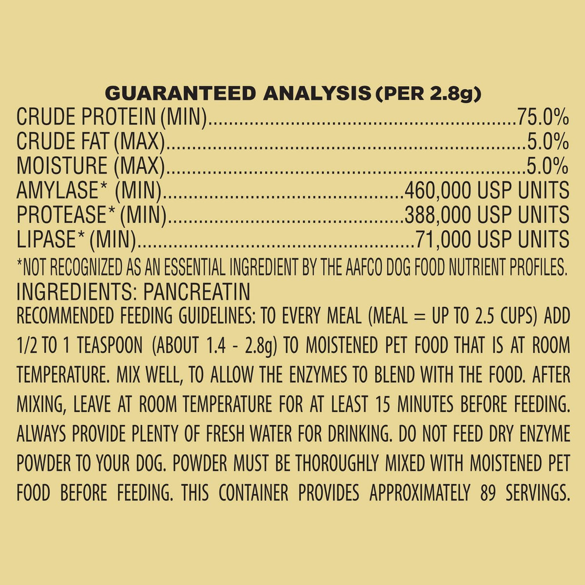 | 10x digestive enzymes for dogs - 8.8 showing dimensions