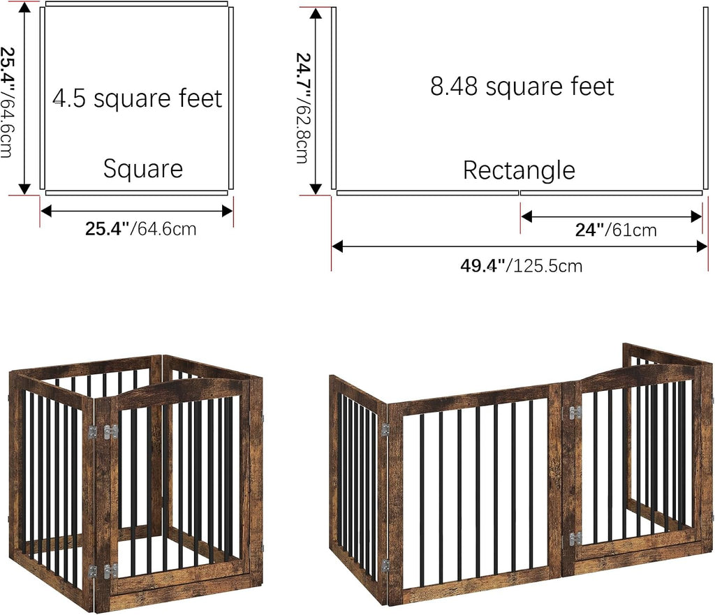 vantas 96" x 30", no-assembly wooden dog gate, package contents
