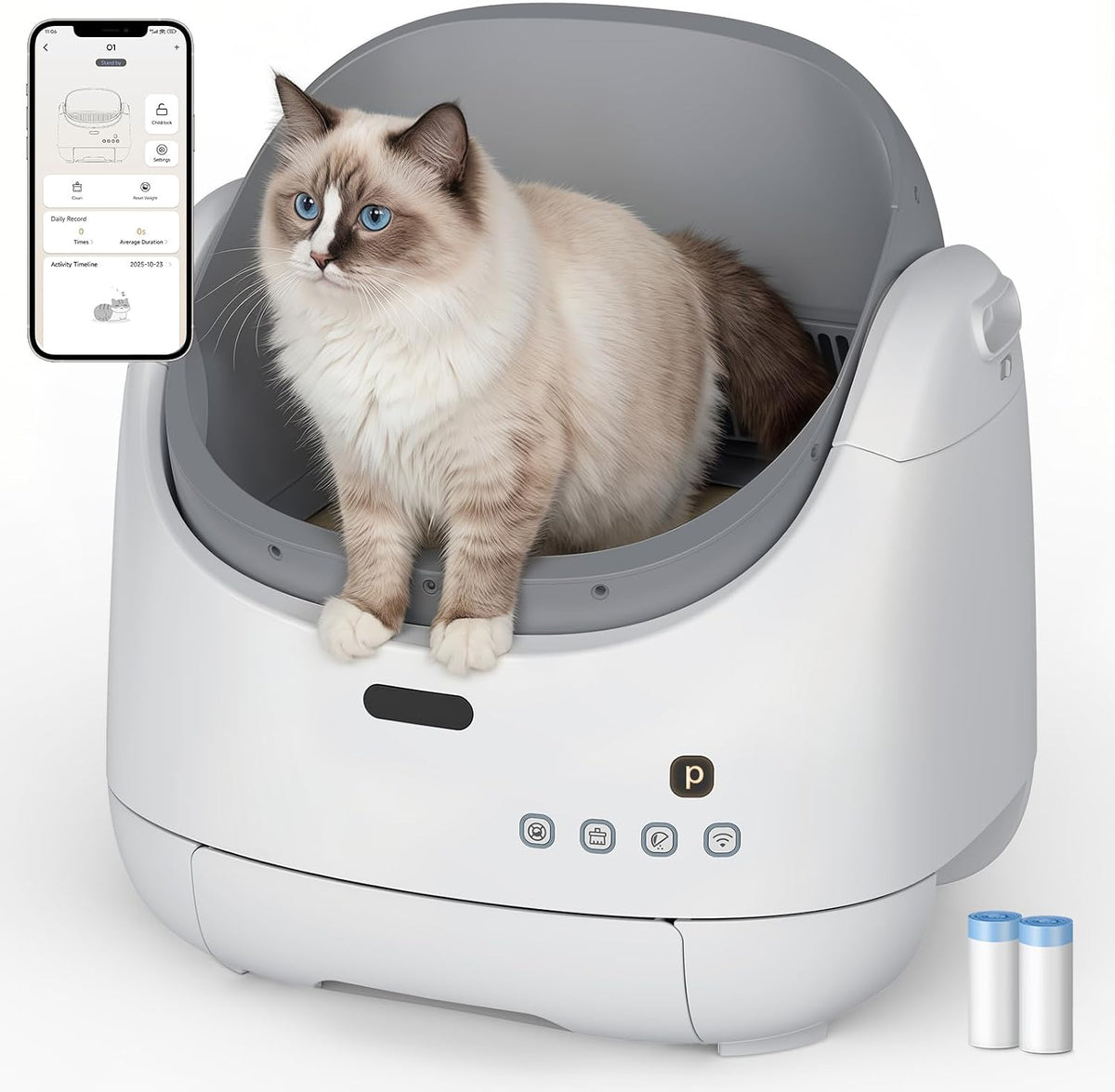 self cleaning litter box lager 100l open top, main product view