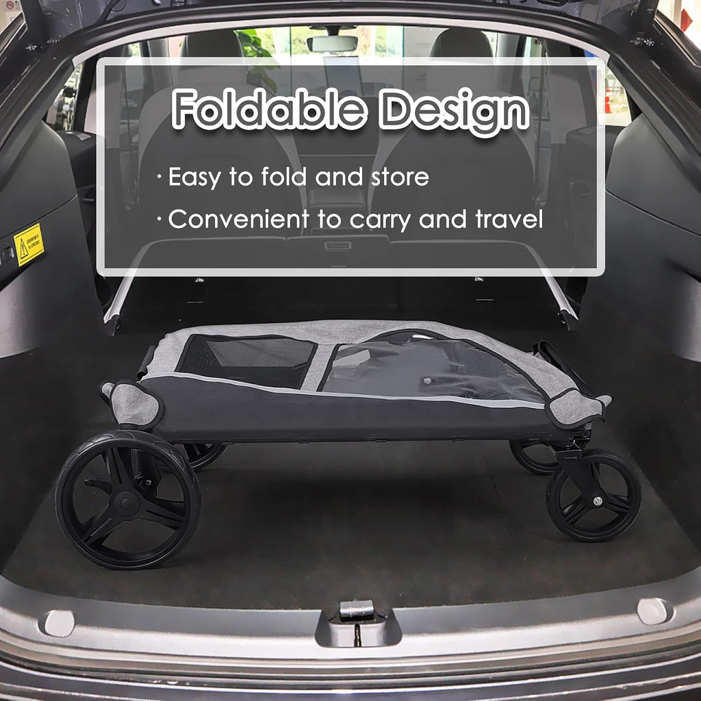 saudism dog stroller for large & medium dogs, close-up detail