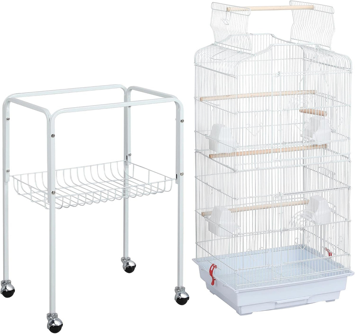 topeakmart open play top large parakeet bird cage, close-up detail