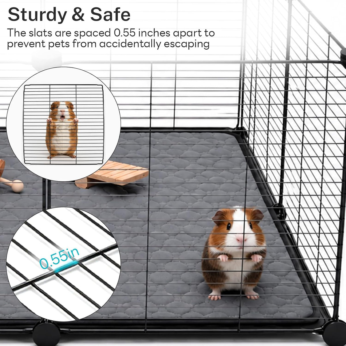 guinea pig cage - c&c small animal playpen shown in use