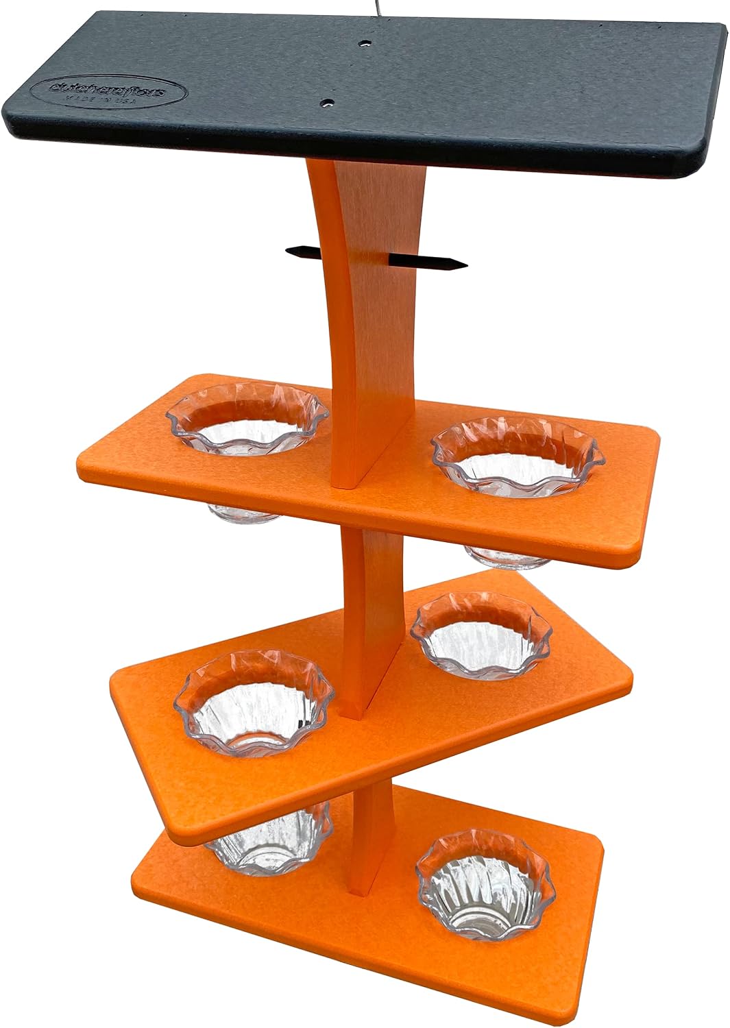 dutchcrafters plastic poly double platform hanging oriole bird, main product view