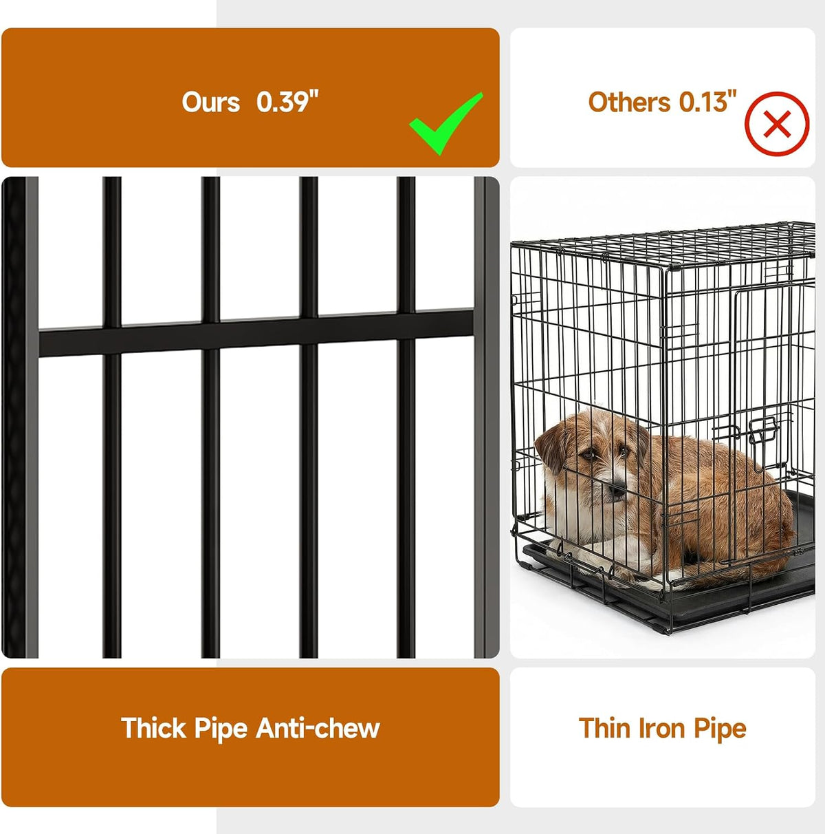 onbrill 87" gray dog crate furniture tv stand showing dimensions