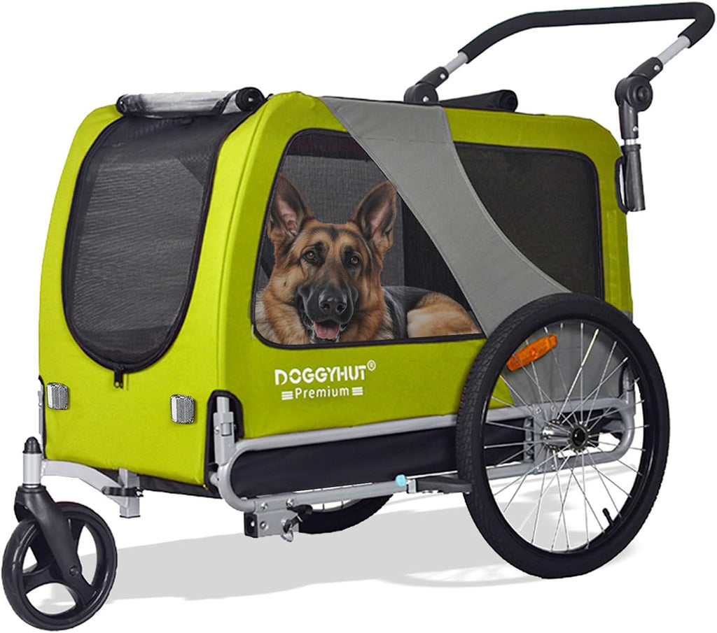 doggyhut® premium xl pet bike trailer & stroller, main product view