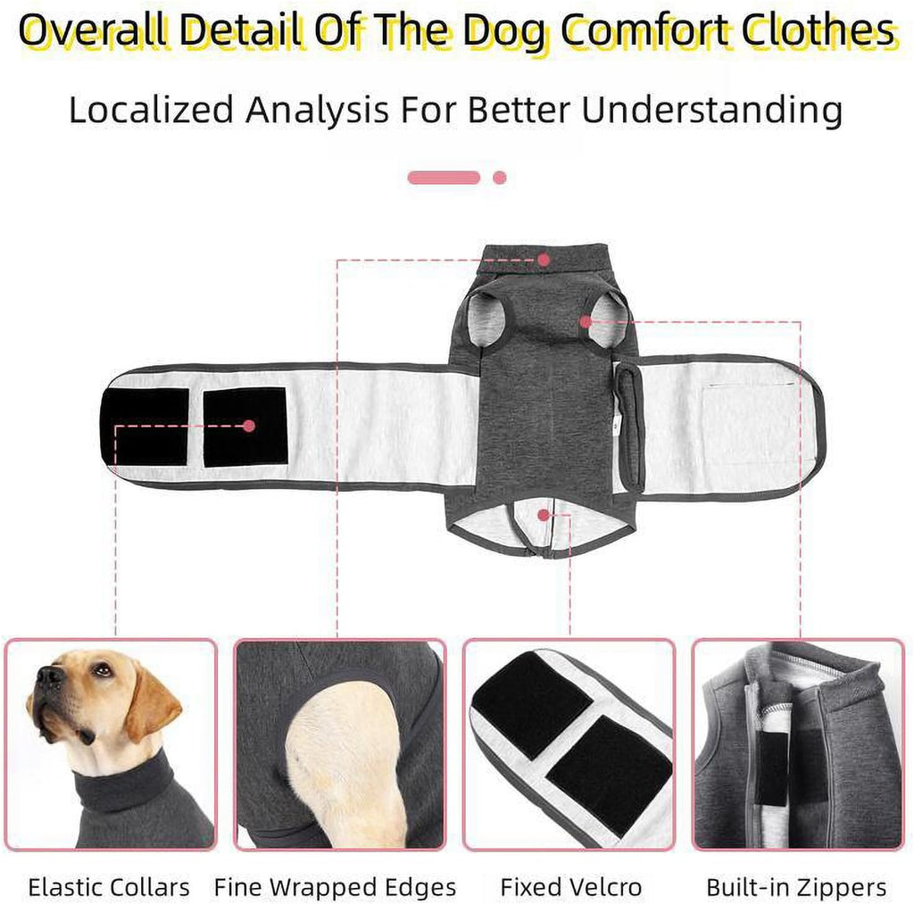 dog anxiety calming thunder vest shown in use