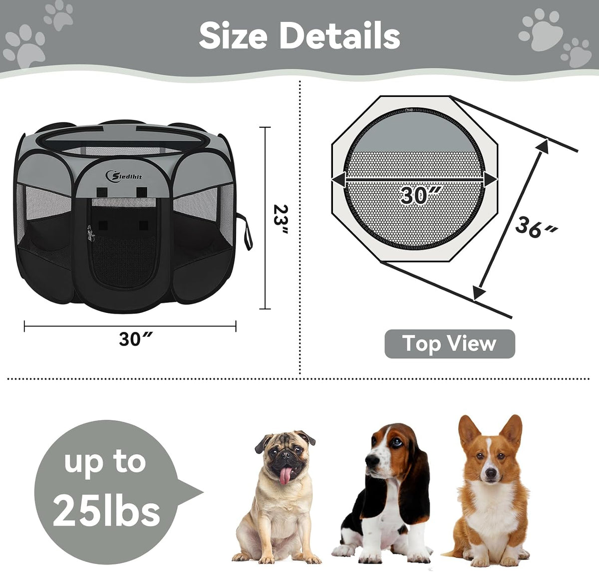 siedihit dog cat playpen, puppy pet playpen indoor, close-up detail
