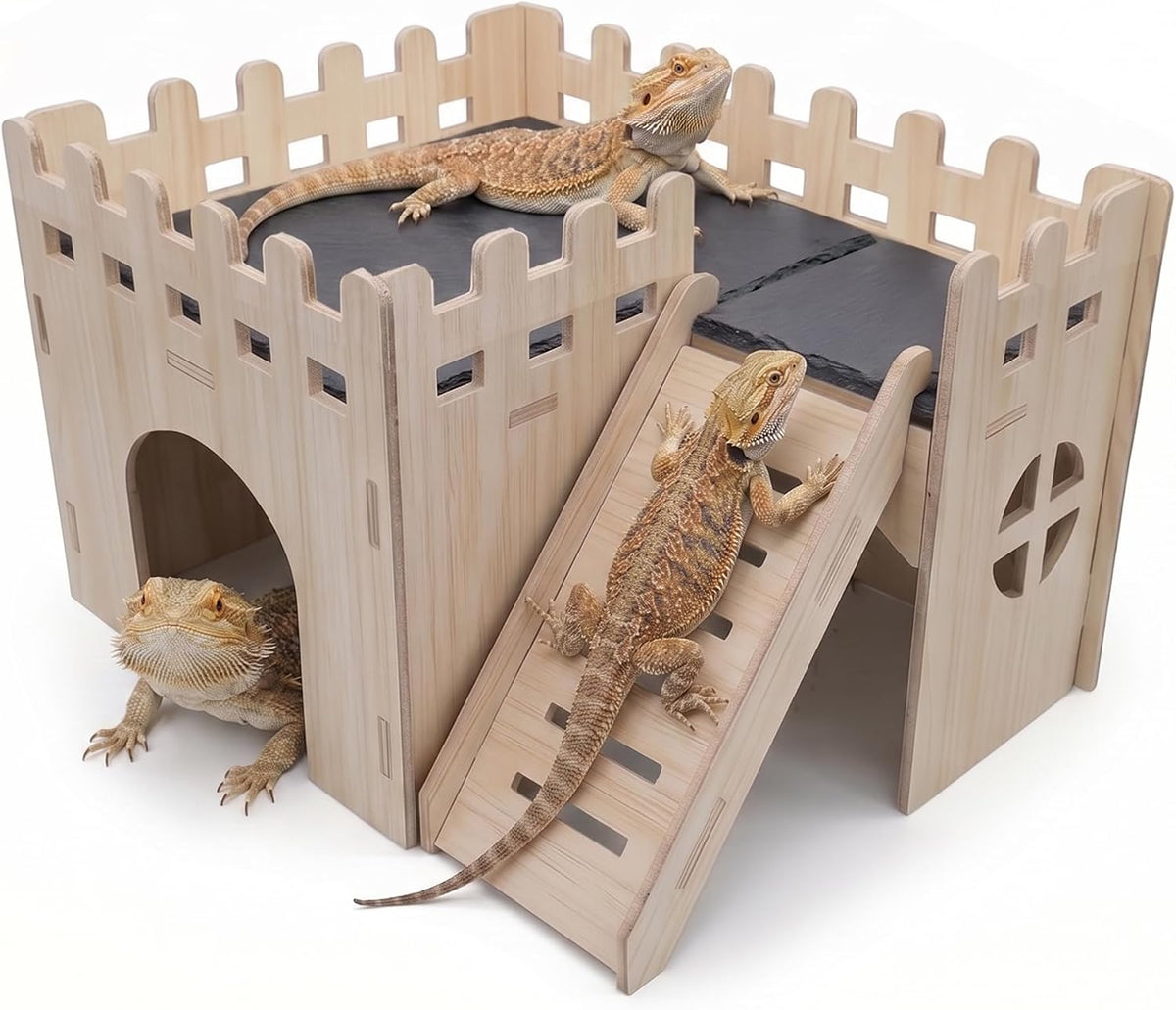 bearded dragon hide cave basking platform - with, main product view