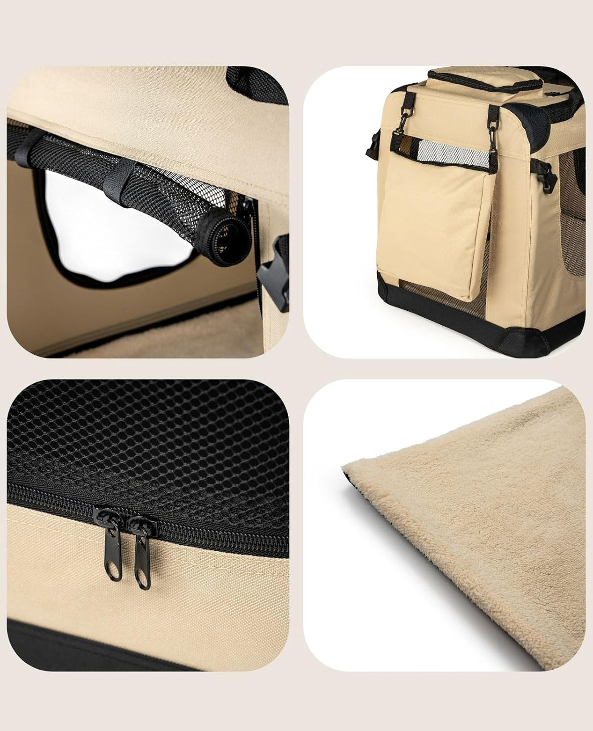 lionto dog transport box foldable for travel &, side view