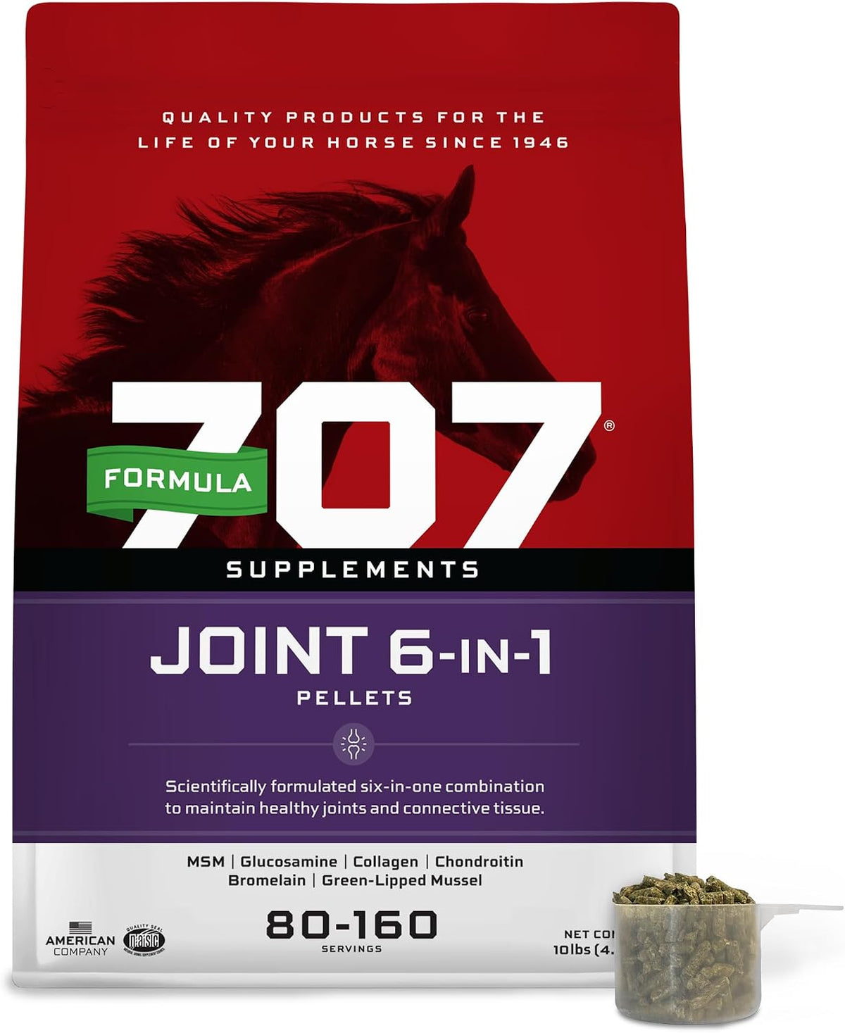 formula 707 joint 6-in-1 supplement for horses, 10, main product view