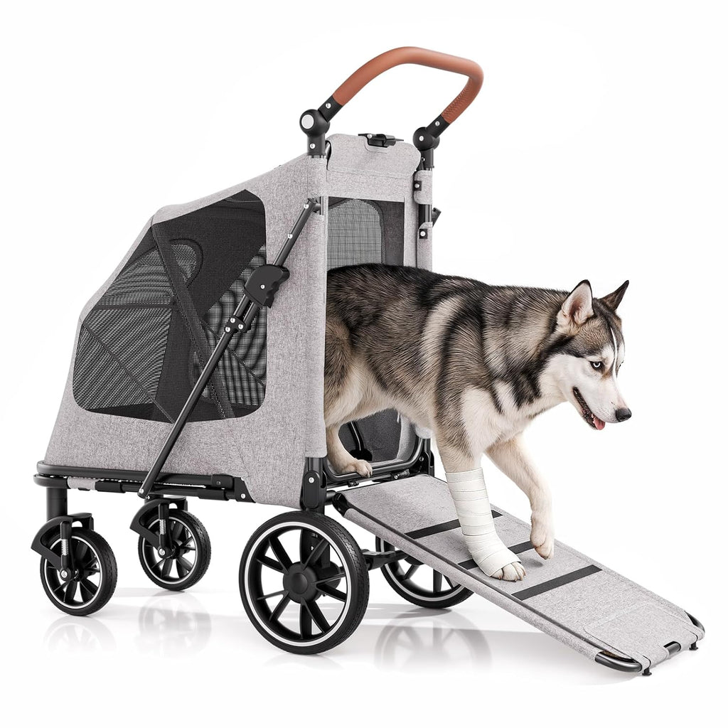 monibloom large pet stroller with anti-slip ramp, for, main product view