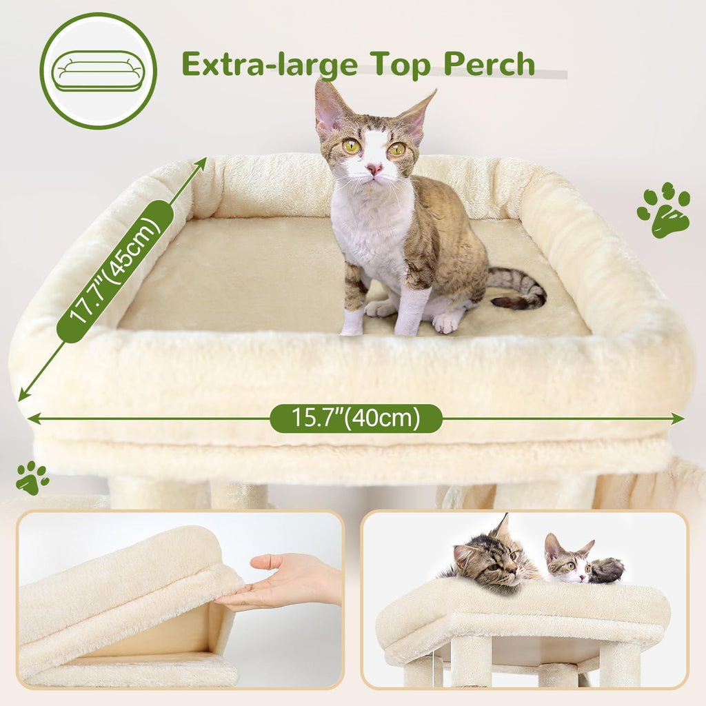 globlazer heavy duty cat trees for big cats shown in use
