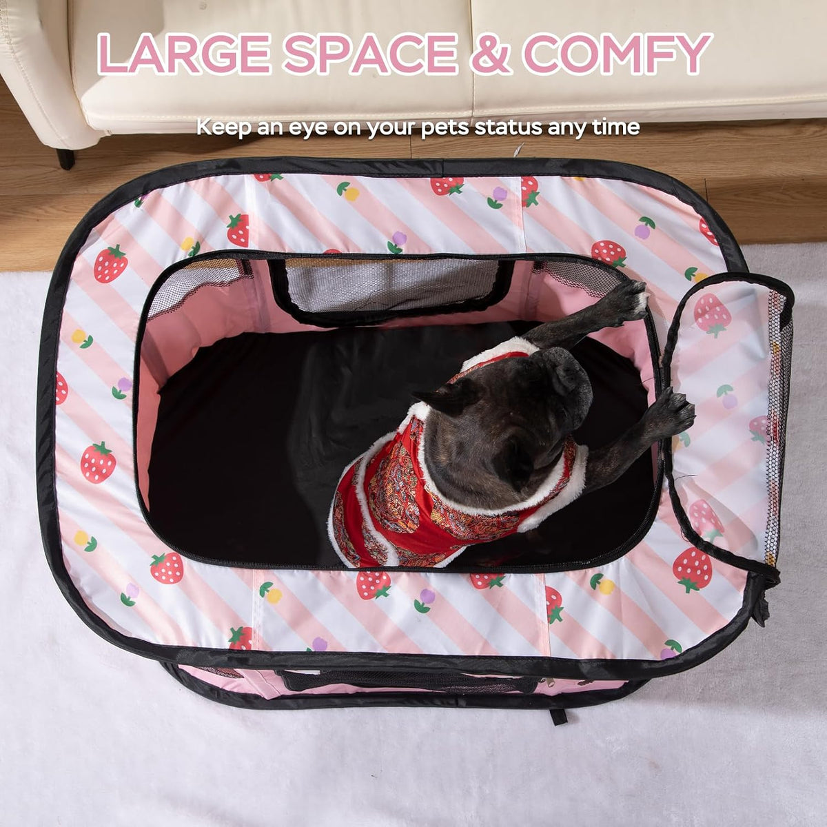 dog and cat pop play pen,pets houses for, side view