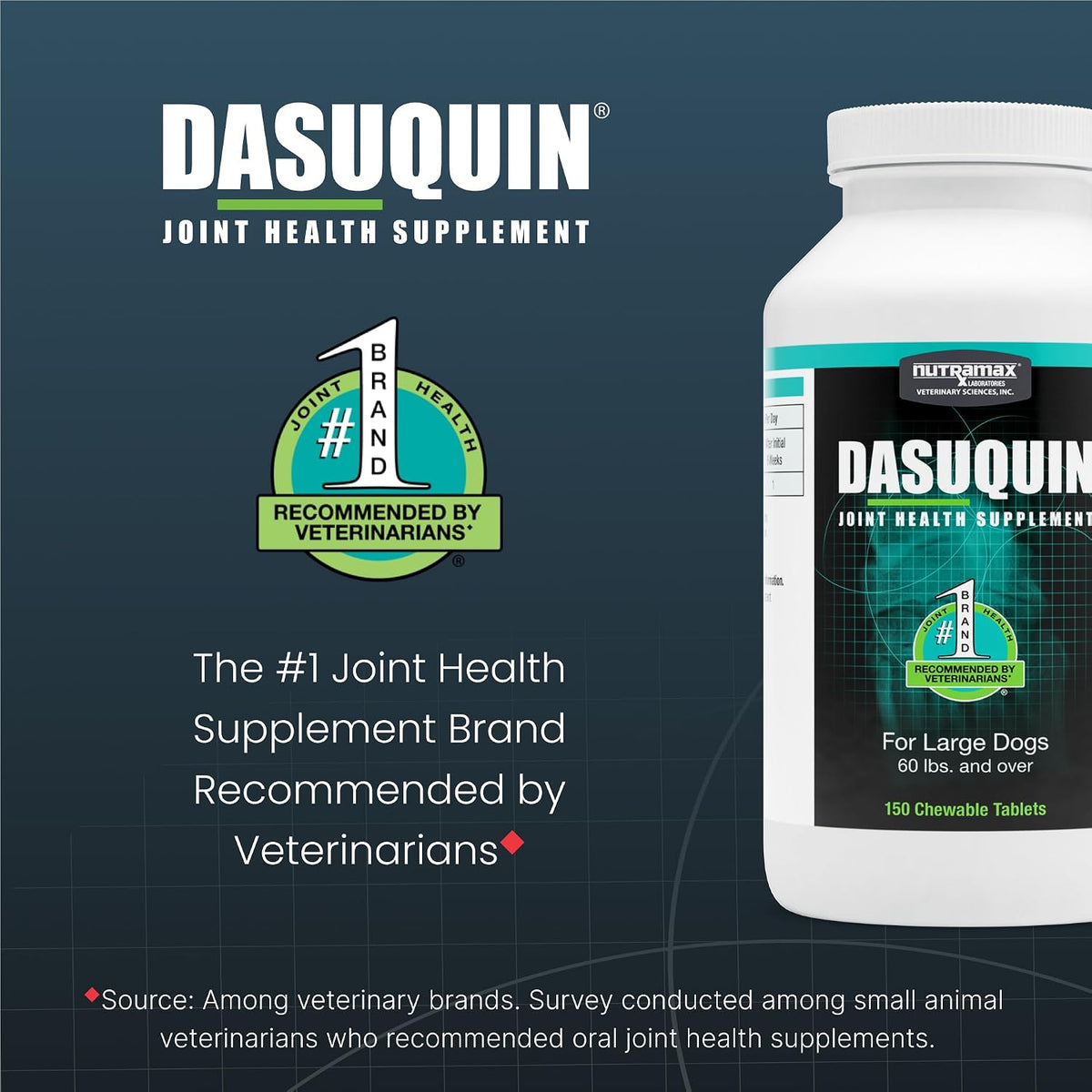 nutramax dasuquin for large dogs, joint health supplement, close-up detail
