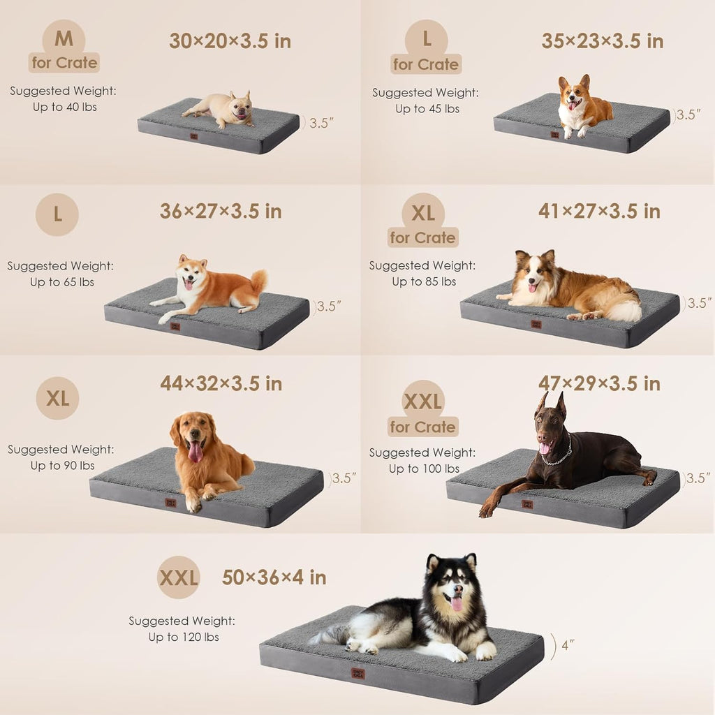 eheyciga orthopedic dog bed large with removable washable, close-up detail