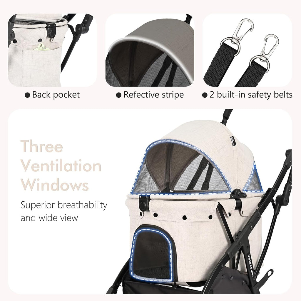 pet stroller for small medium dogs & cats, package contents