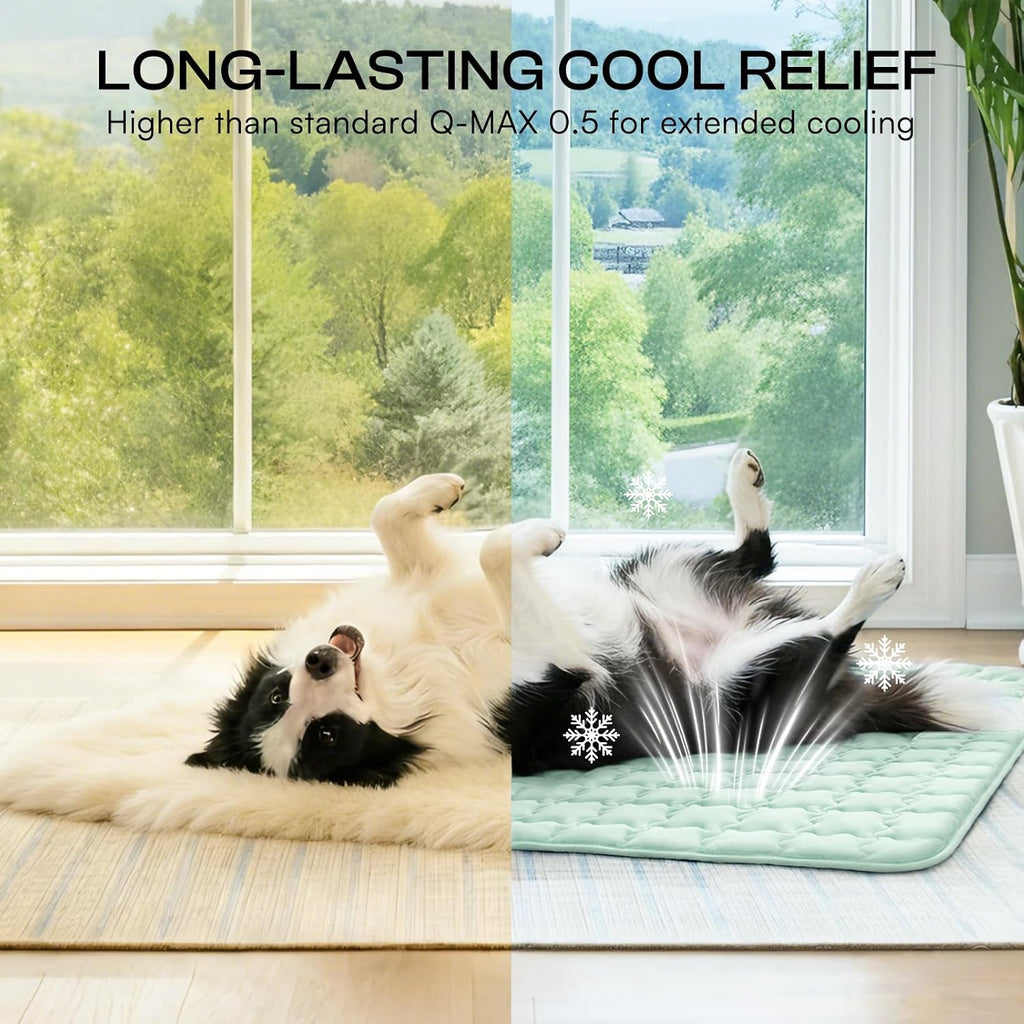 luciphia dog cooling mat, q-max>0.5 non-slip self-cooling pad, close-up detail