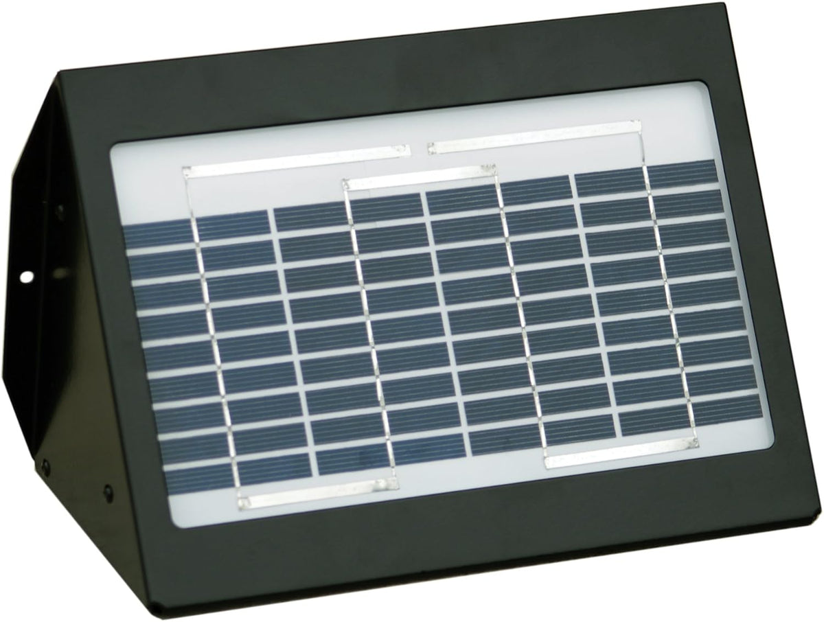 texas hunter 2-watt solar charger for directional feeders shown in use