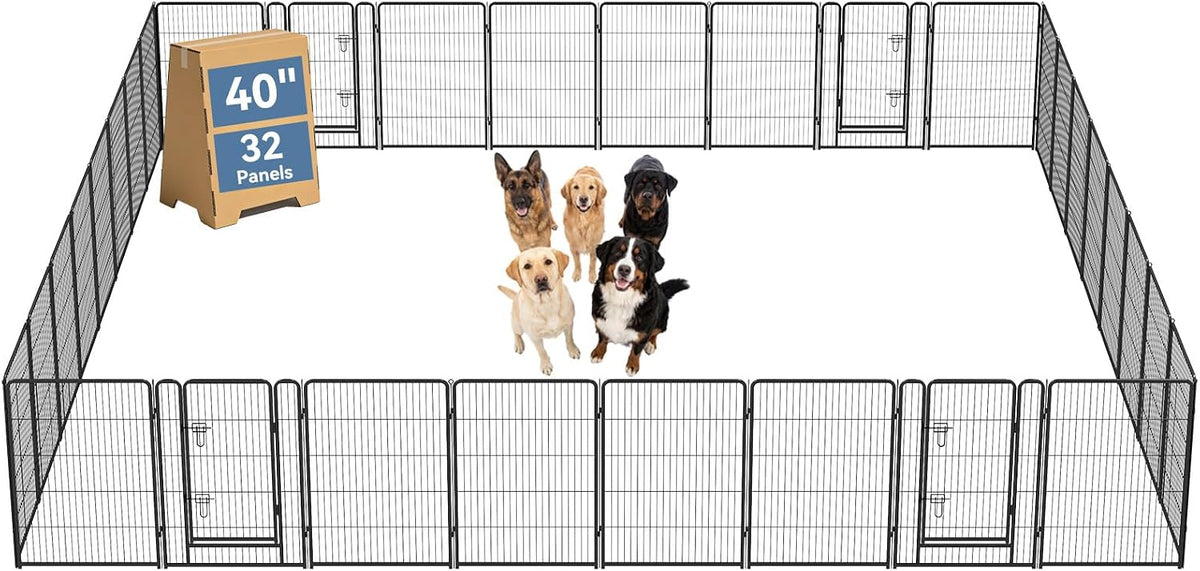 dumos dog playpen 40 inch 32 panels indoor, main product view